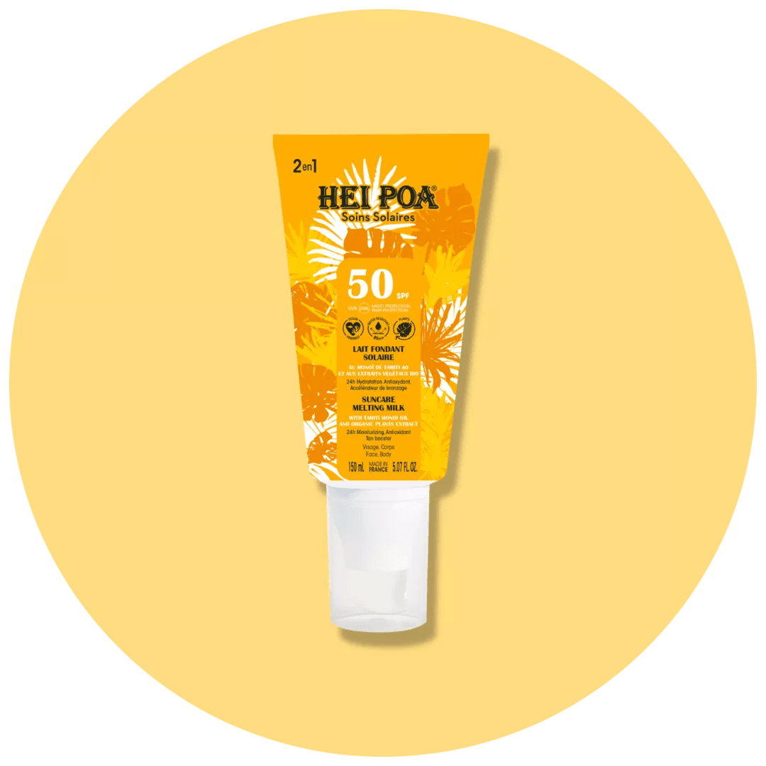 HEI POA LAIT FONDANT SOLAIRE MONOÏ SPF50 - Latte protezione solare viso e corpo SPF50 - Clorophilla Shop