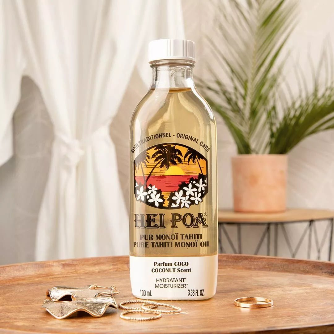 HEI POA PUR MONOÏ TAHITI PARFUM COCO - Olio corpo e capelli Noce di cocco - Clorophilla Shop