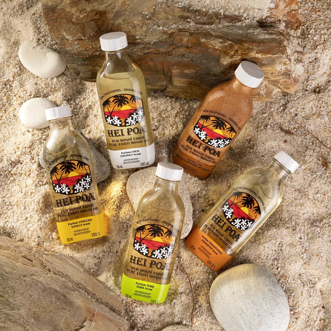HEI POA PUR MONOÏ TAHITI PARFUM COCO - Olio corpo e capelli Noce di cocco - Clorophilla Shop