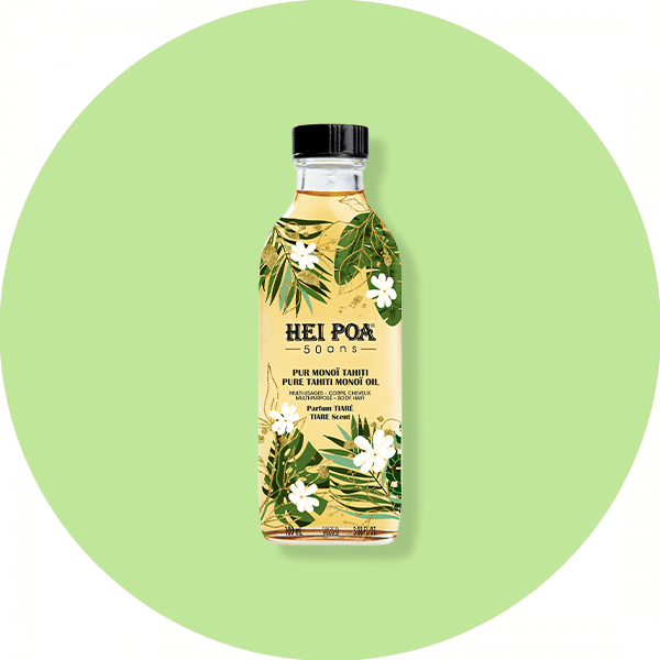 HEI POA PUR MONOÏ TAHITI TIARÈ EDIZIONE LIMITATA 50 ANNI - Olio corpo e capelli Tiarè tradizionale - Clorophilla Shop