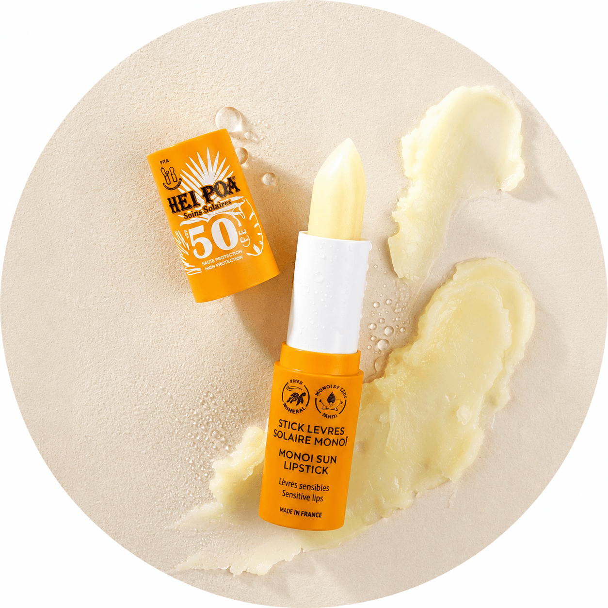 HEI POA STICK LÈVRES SOLAIRE MONOÏ SPF50 - Stick balsamo labbra protezione solare SPF50 - Clorophilla Shop
