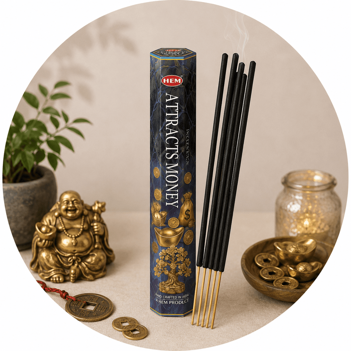 HEM INCENSO IN BASTONCINI - Attracts Money - Clorophilla Shop