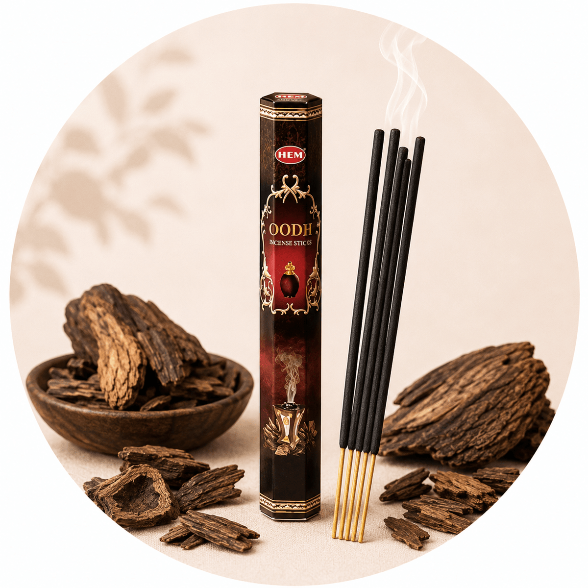 HEM INCENSO IN BASTONCINI - Oodh (Legno di oud) - Clorophilla Shop