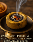 Carboncini Premium - In legno di Sandalo e bambù con sabbia di cocco - 24pz