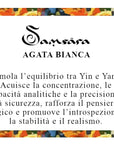 Samsara Cavigliera tibetana Shamballa con pietre - AGATA BIANCA FILO ROSA