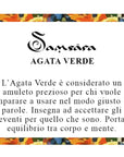 Samsara Cavigliera tibetana Shamballa con pietre - AGATA VERDE FILO MARRONE