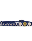 Samsara Cavigliera tibetana Shamballa con pietre - QUARZO ROSA FILO BLU