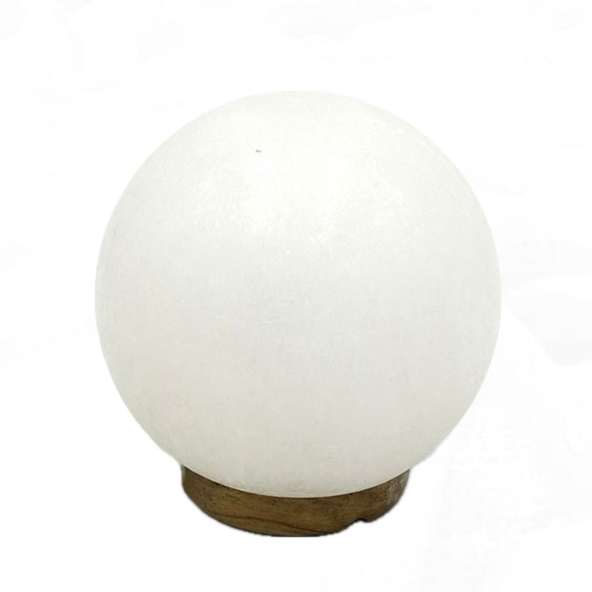 Lampada di Sale dell'Hymalaya naturale Sfera bianca - 3/4kg - Clorophilla Shop