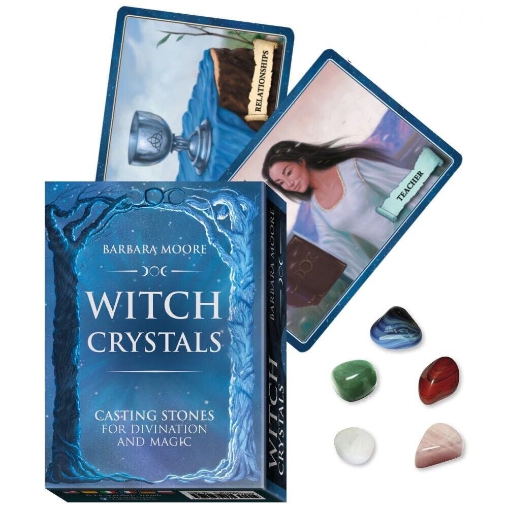 Lo Scarabeo Witch Crystals Oracle - Cofanetto con carte, cristalli e istruzioni - Clorophilla Shop