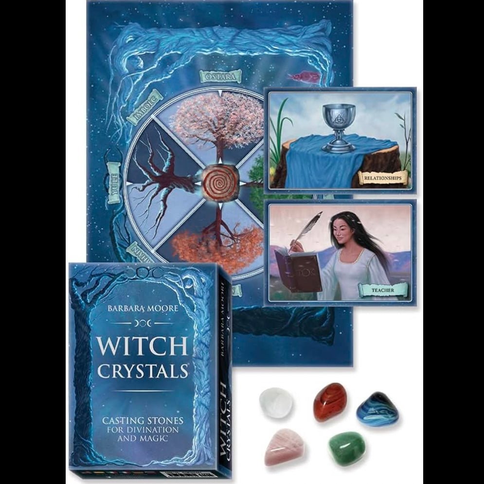 Lo Scarabeo Witch Crystals Oracle - Cofanetto con carte, cristalli e istruzioni - Clorophilla Shop