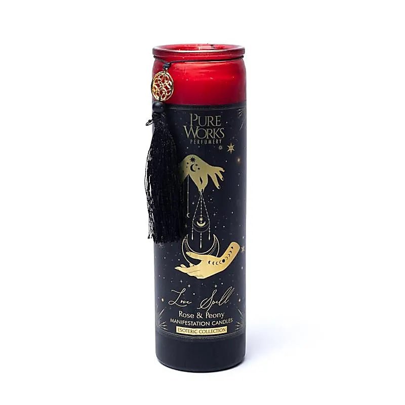 Love Spell Candela in vetro con Nappa - Rosa e Peonia - Clorophilla Shop