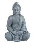 Statua Buddha in meditazione 70cm poliresina - Arredo casa e giardino resistente a pioggia e gelo colore grigio