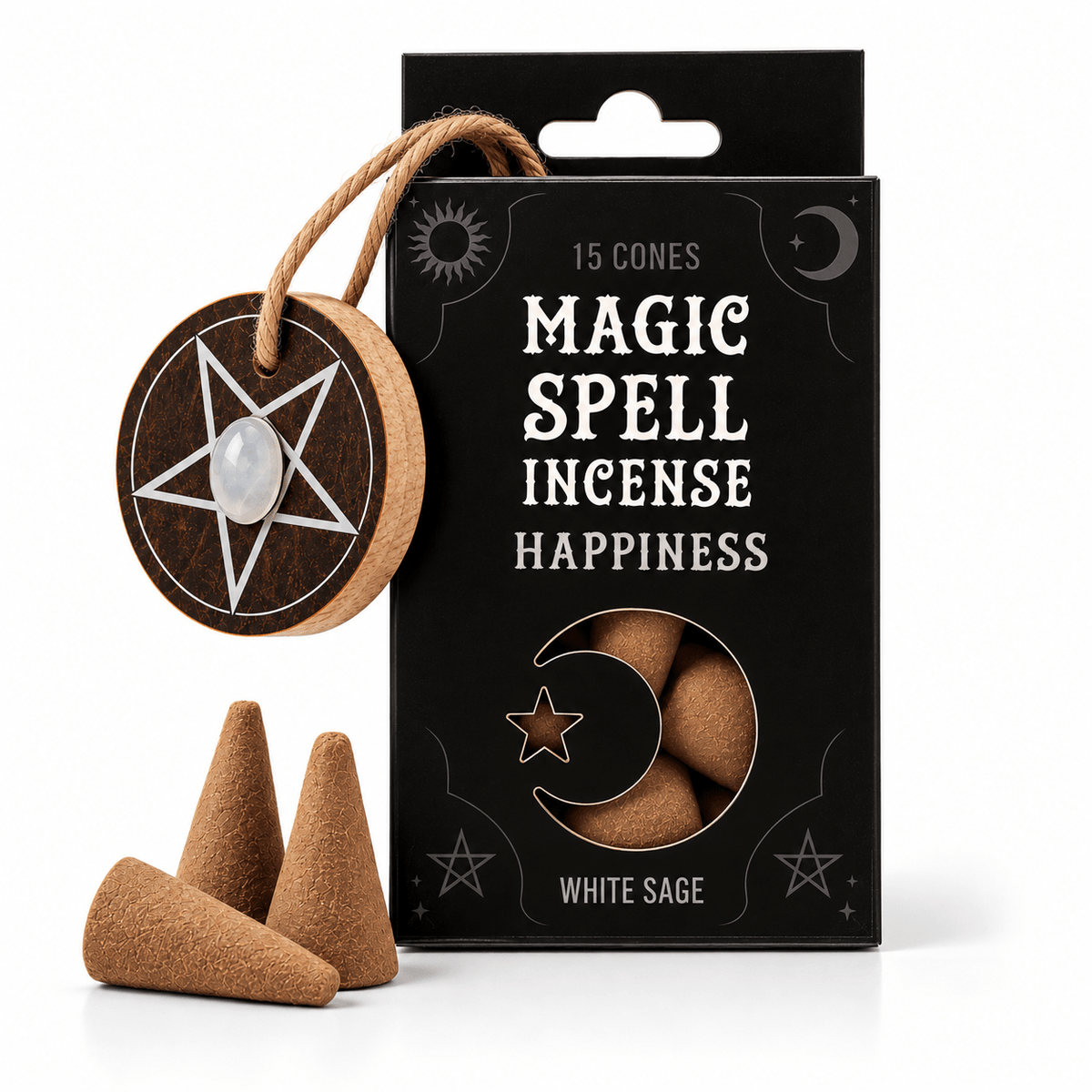 MAGIC SPELL CONI DI INCENSO CON BRUCIAINCENSO - Felicità - Clorophilla Shop