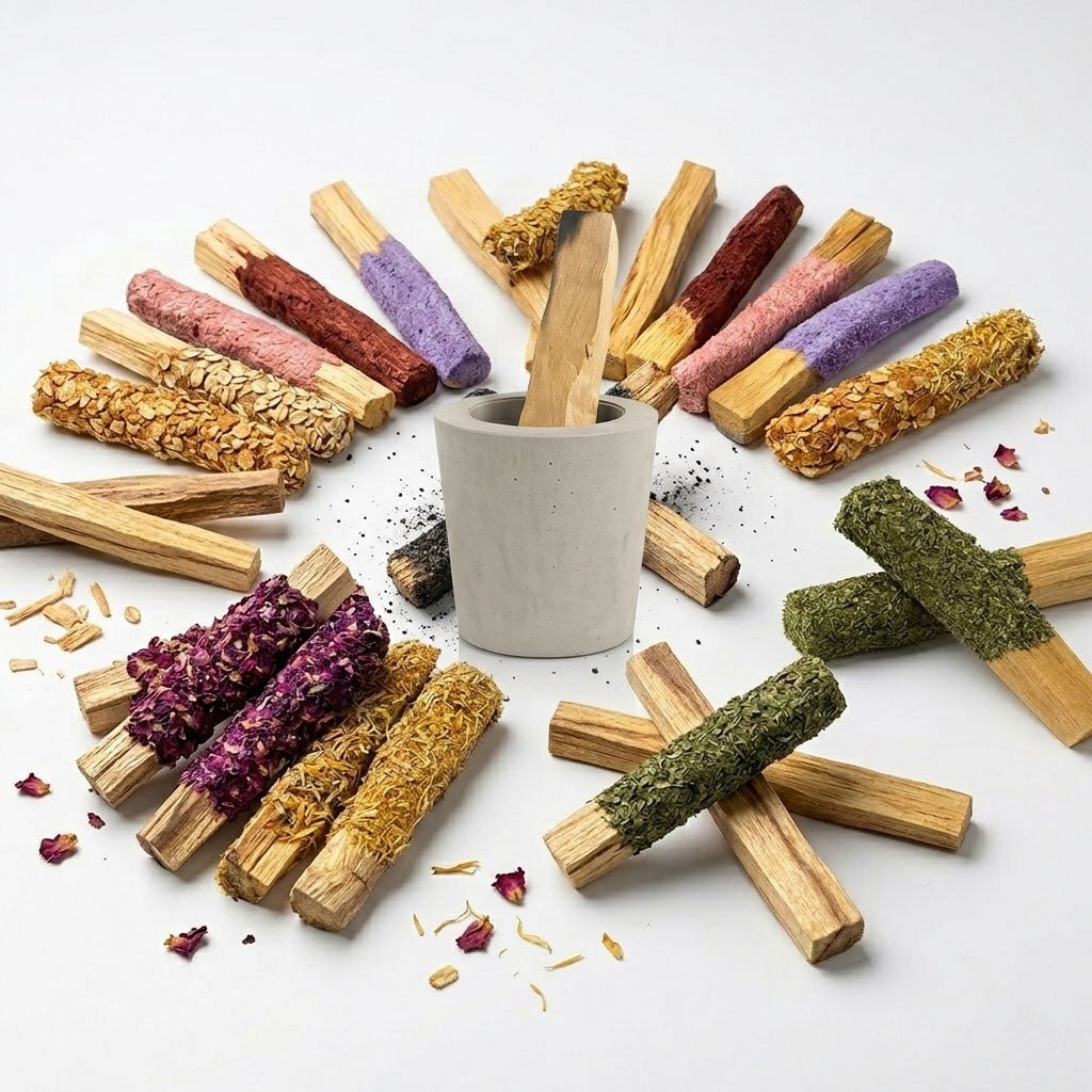 Magico Mix: 8 Bastoncini di Palo Santo "Ricoperti" Aromaterapici - Clorophilla Shop