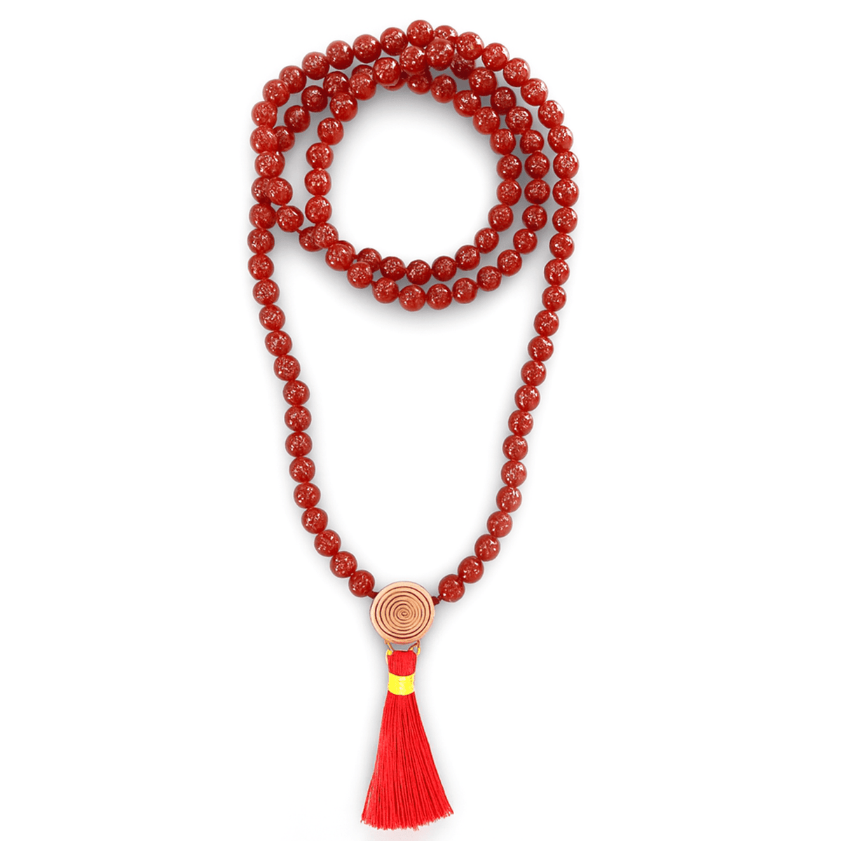MALA TIBETANA IN CORNIOLA - Energia, motivazione e forza vitale - Clorophilla Shop