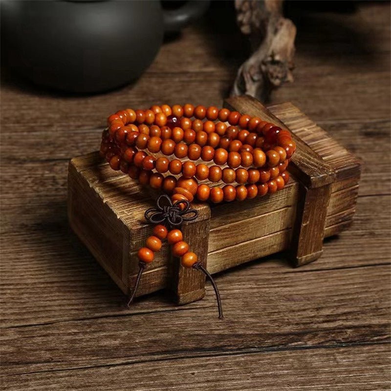 Mala Tibetana In Legno - Rosario CONTA MANTRA 108 grani - Clorophilla Shop