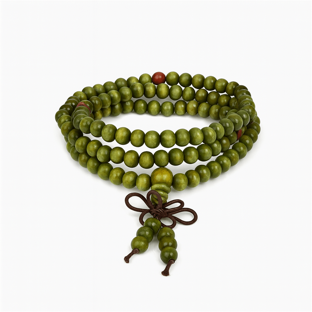 Mala Tibetana In Legno - Rosario CONTA MANTRA 108 grani - Clorophilla Shop