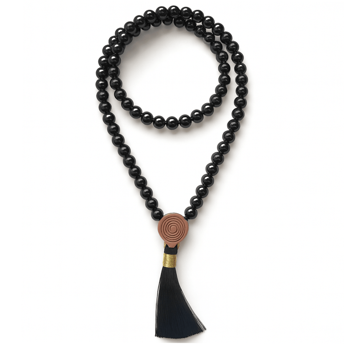MALA TIBETANA IN OSSIDIANA NERA - Protezione profonda e trasformazione interiore - Clorophilla Shop