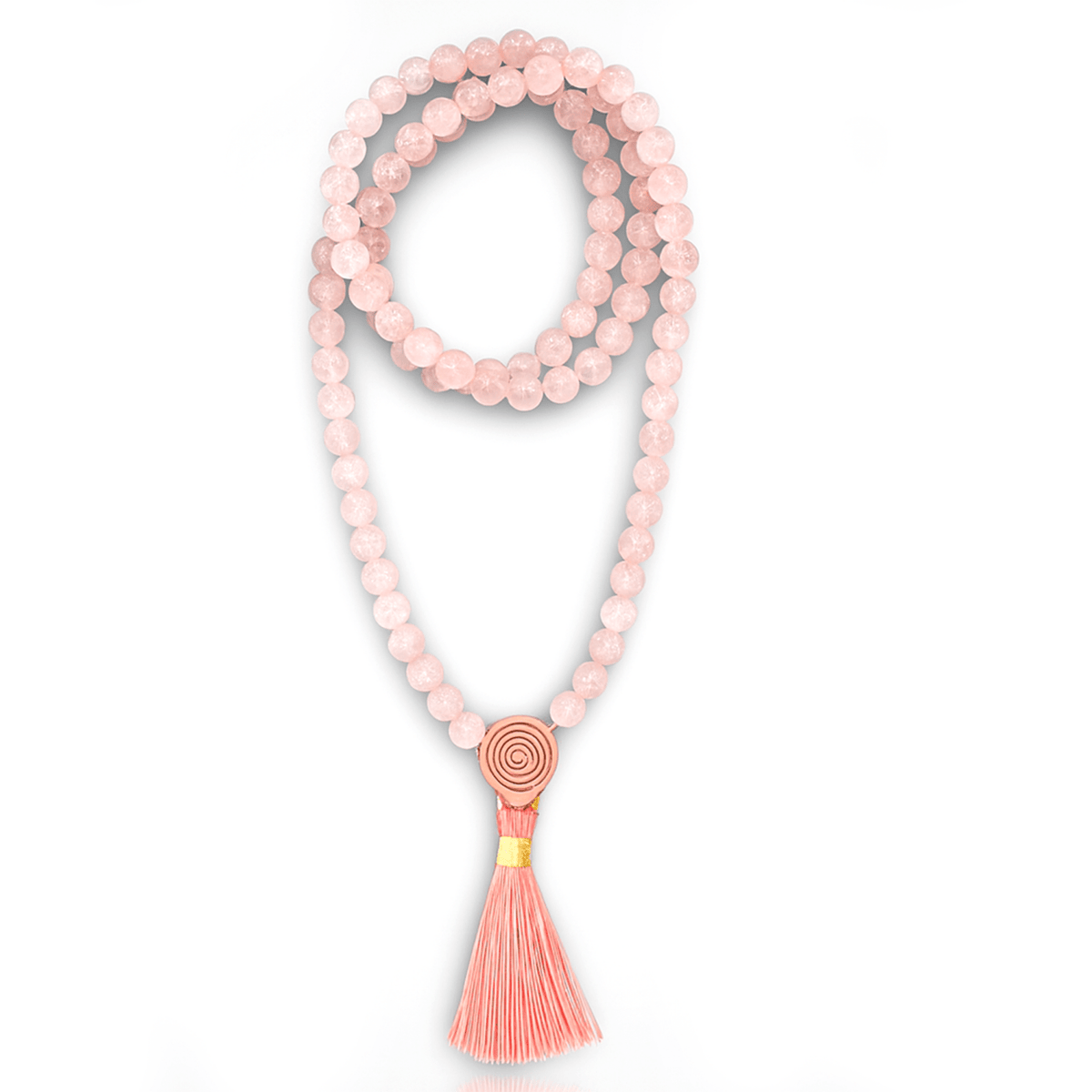 MALA TIBETANA IN QUARZO ROSA - Amore, dolcezza e armonia emotiva - Clorophilla Shop