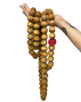 SAMSARA Japamala Oversize - 1 metro - in Legno 108 Grani | Mala Tibetano Tradizionale di grandi dimensioni per Preghiera e Protezione