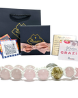 SAMSARA BRACCIALE FESTA DELLA MAMMA IN QUARZO ROSA - Confezione regalo e Cartoline Incluse