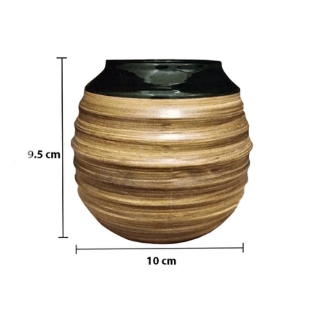 Mate Calabaza Honey in ceramica miele scuro - Coppa per Yerba Mate - Clorophilla Shop