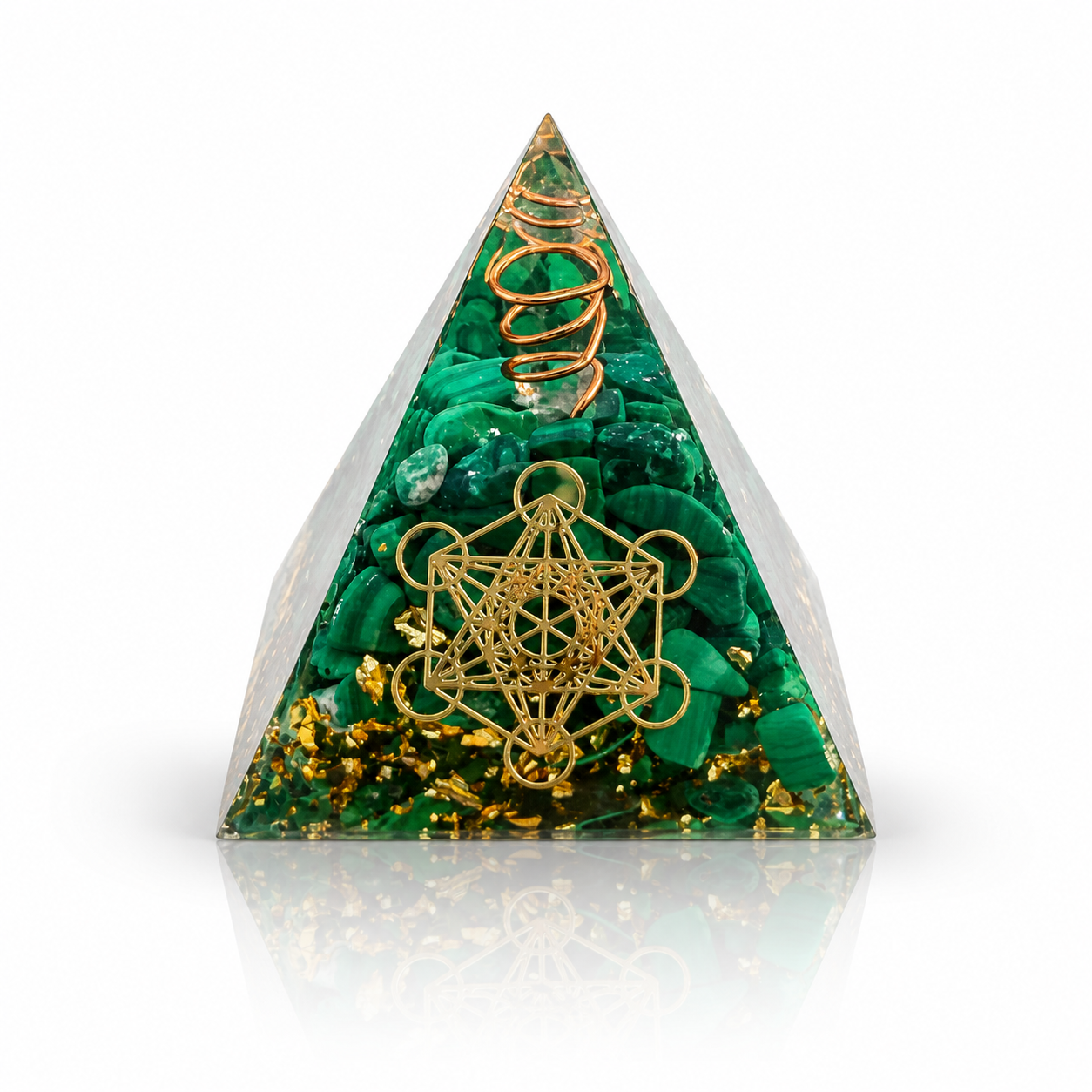 Piramide Orgonica con Malachite metatron – Generatore Energetico