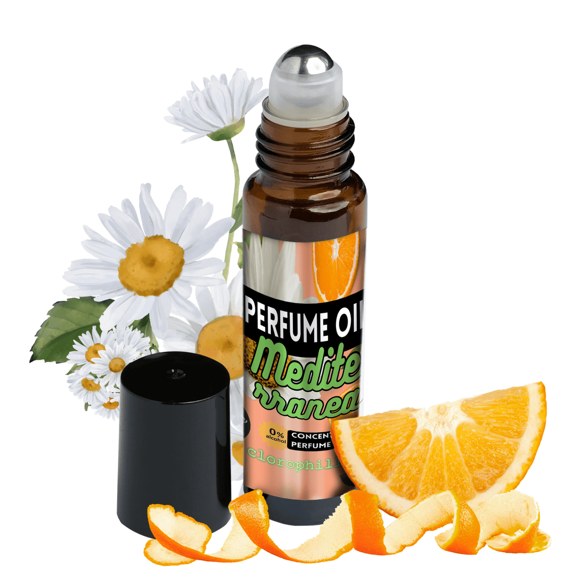 MEDITERRANEA Profumo incenso in Olio roll-on - Fragranza Agrumata estiva - Clorophilla Shop