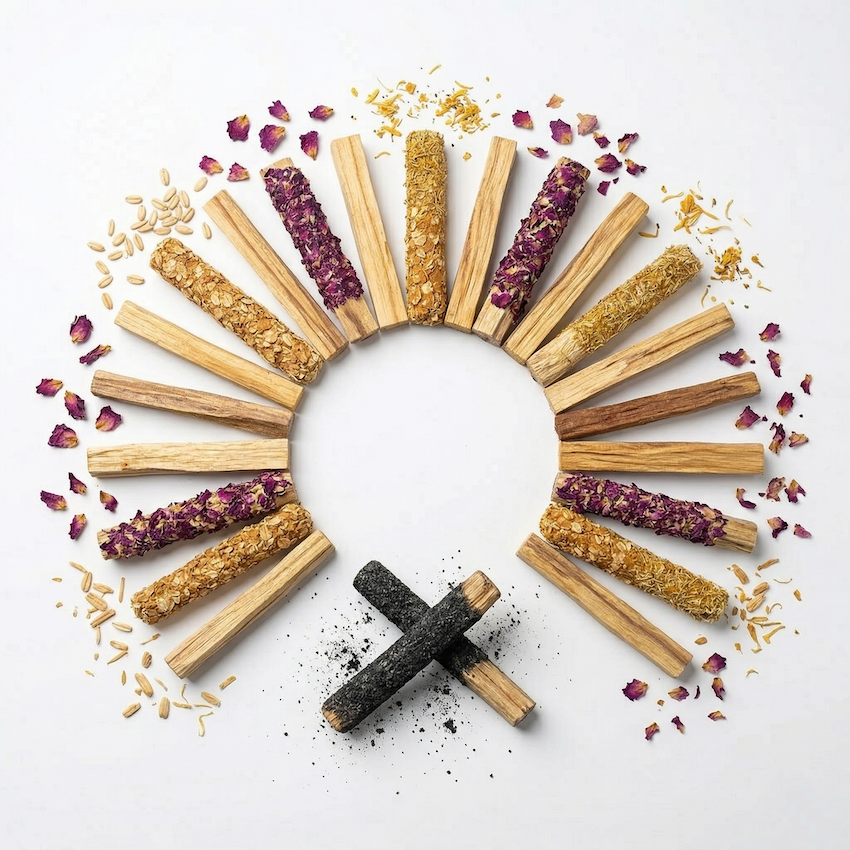 Magico Mix: 8 Bastoncini di Palo Santo "Ricoperti" Aromaterapici