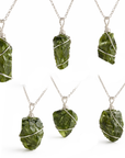 Collana con Moldavite naturale in Argento 925 -  Confezione Regalo e garanzia e copia Certificato lotto