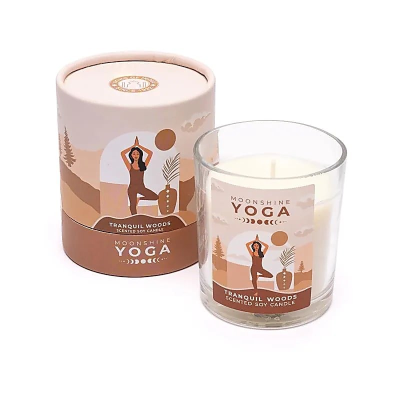 Moonshine Yoga candela in cera di soia - Boschi tranquilli - Clorophilla Shop