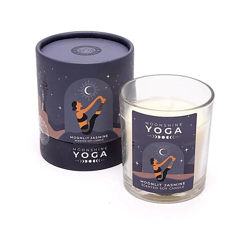 Moonshine Yoga candela in cera di soia - Moonlit Jasmine - Clorophilla Shop