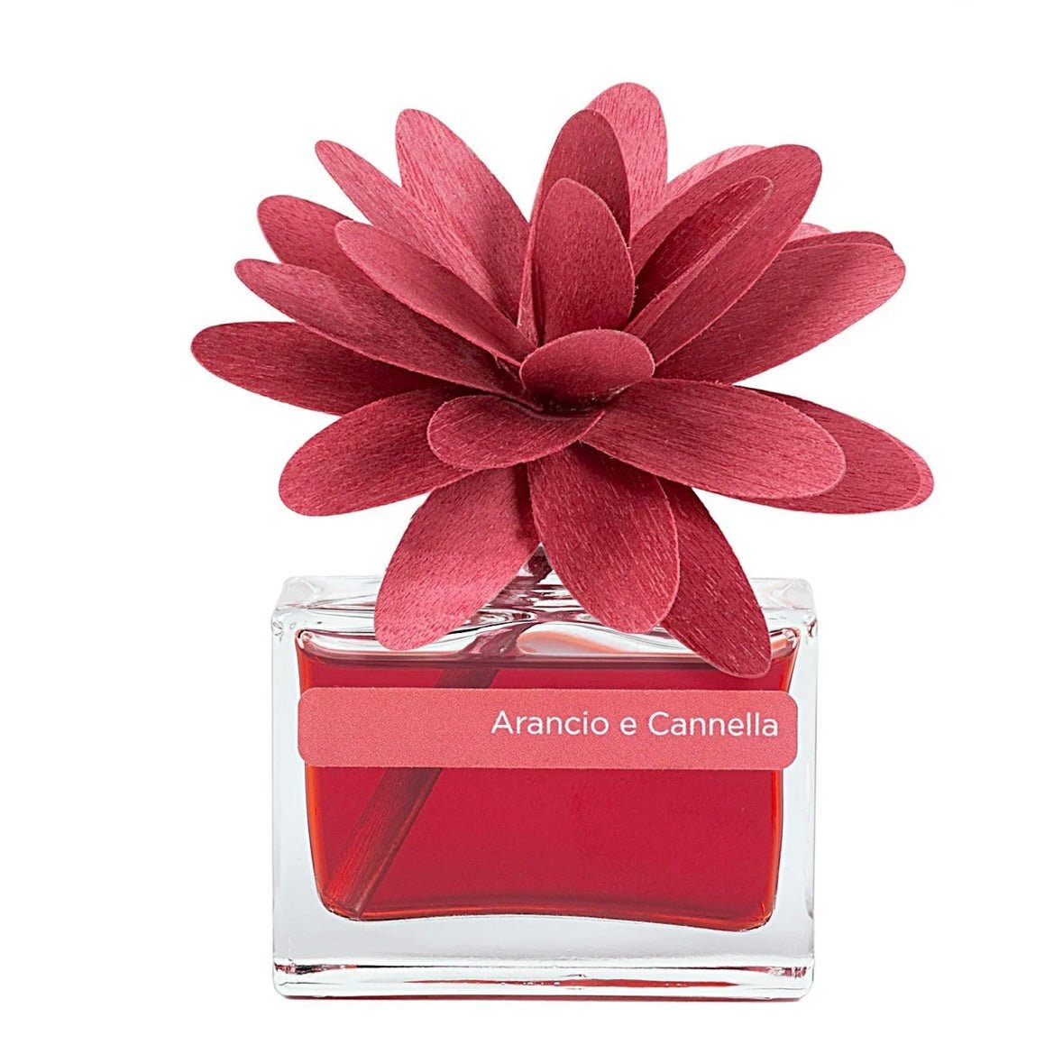 MUHÀ Flower Diffuser Profumatore d'ambiente con fiore - Arancio e Cannella - Clorophilla Shop