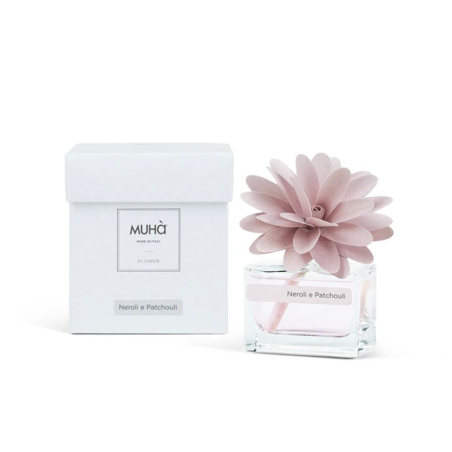 MUHÀ Flower Diffuser Profumatore d'ambiente con fiore - Neroli e Patchouli - Clorophilla Shop