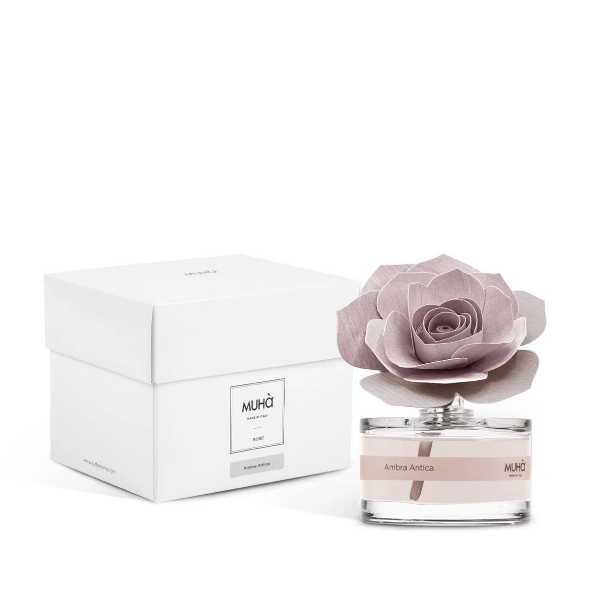 MUHÀ Rose Diffuser Profumatore ambiente con rosa - Ambra antica - Clorophilla Shop