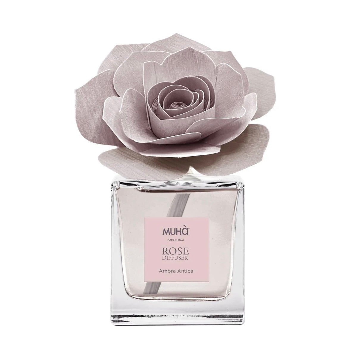 MUHÀ Rose Diffuser Profumatore ambiente con rosa - Ambra antica - Clorophilla Shop
