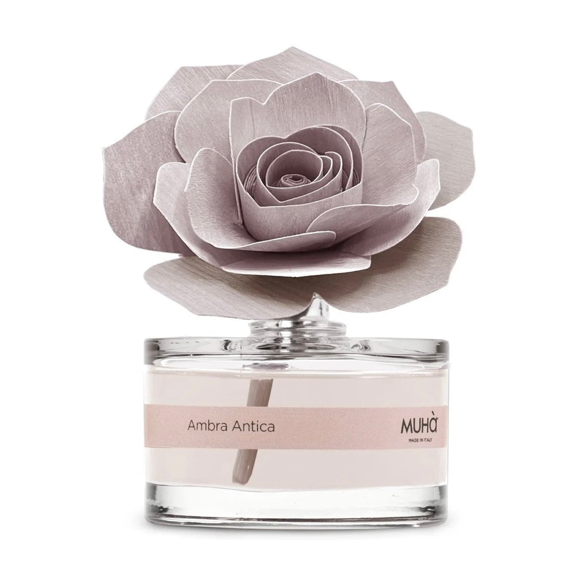 MUHÀ Rose Diffuser Profumatore ambiente con rosa - Ambra antica - Clorophilla Shop