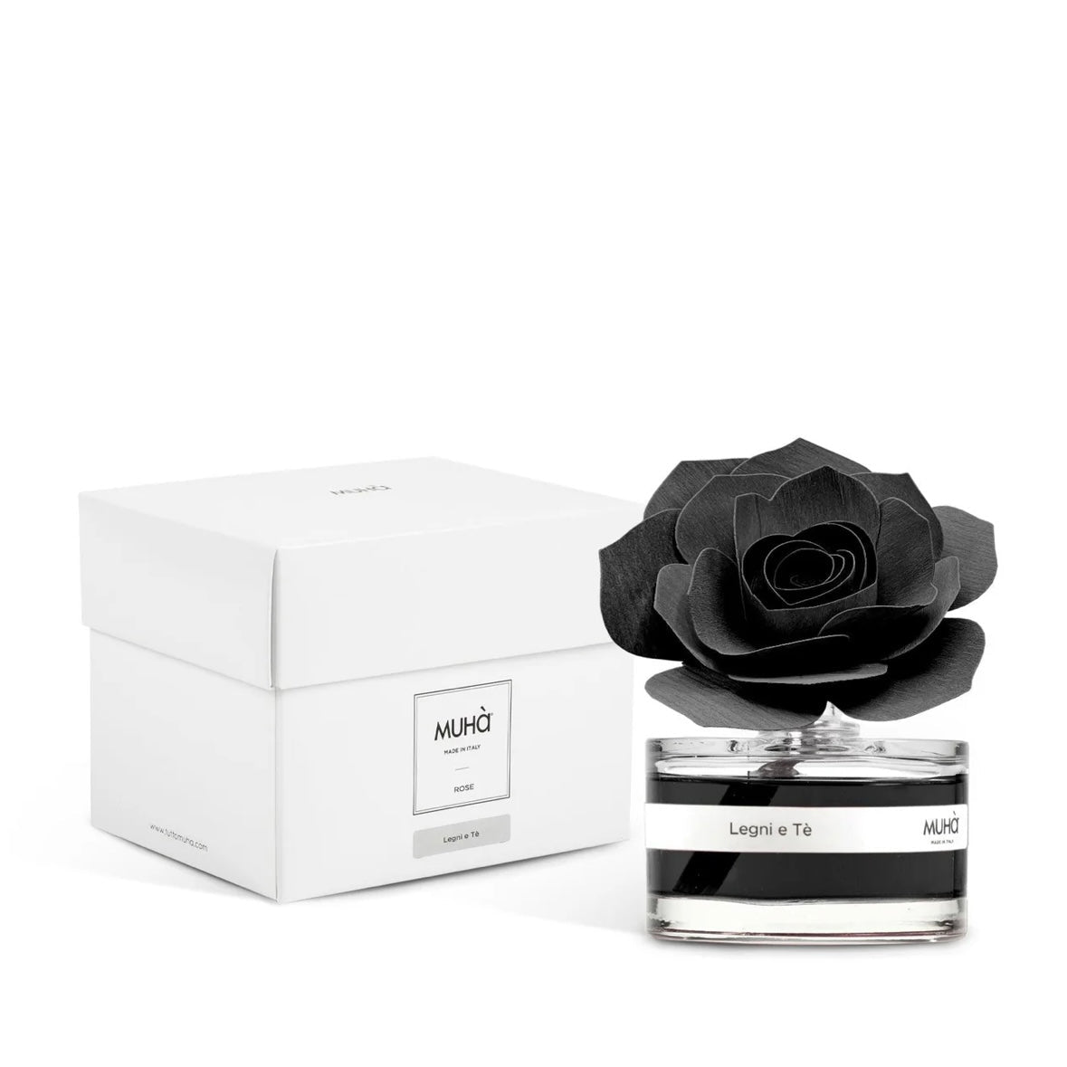 MUHÀ Rose Diffuser Profumatore ambiente con rosa - Legni e Tè - Clorophilla Shop
