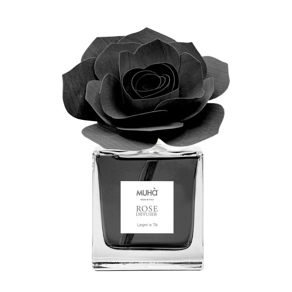 MUHÀ Rose Diffuser Profumatore ambiente con rosa - Legni e Tè - Clorophilla Shop
