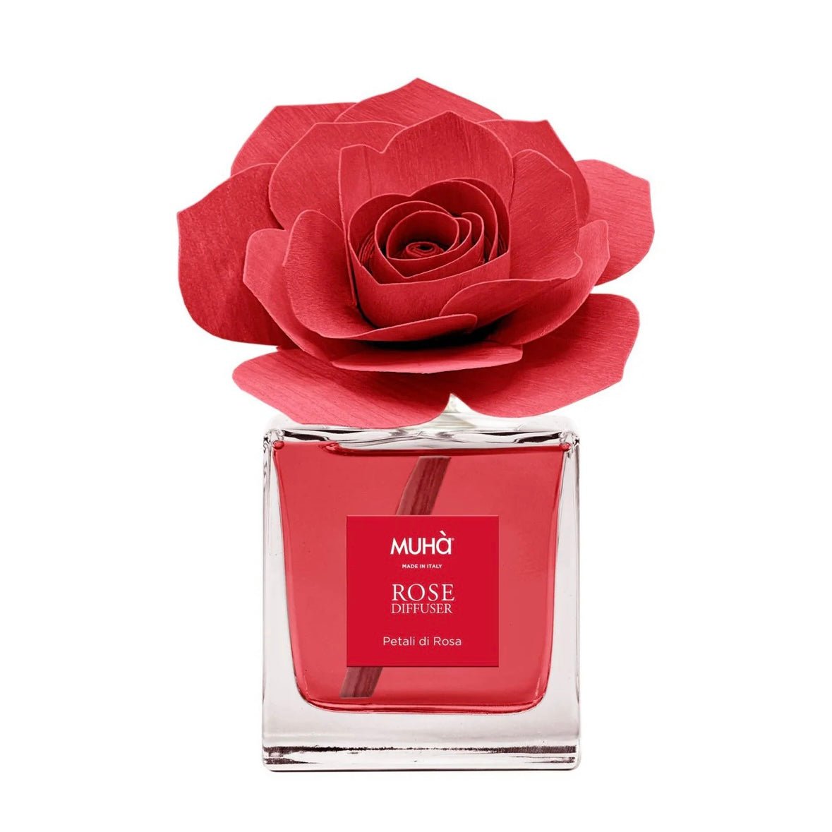 MUHÀ Rose Diffuser Profumatore ambiente con rosa - Petali di rosa - Clorophilla Shop