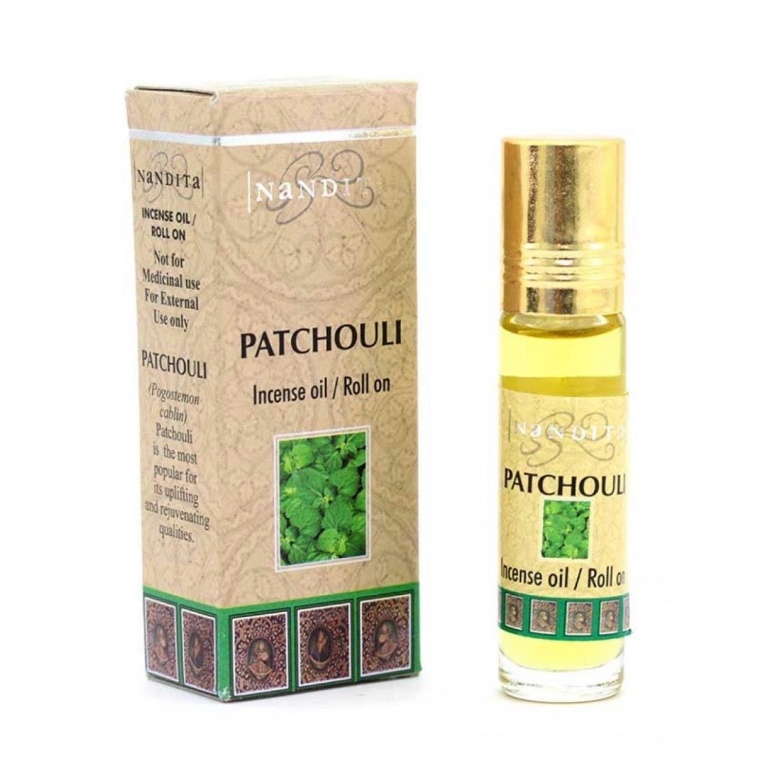Nandita Patchouli Profumo incenso in Olio roll-on - Fragranza Patchouli - Clorophilla Shop