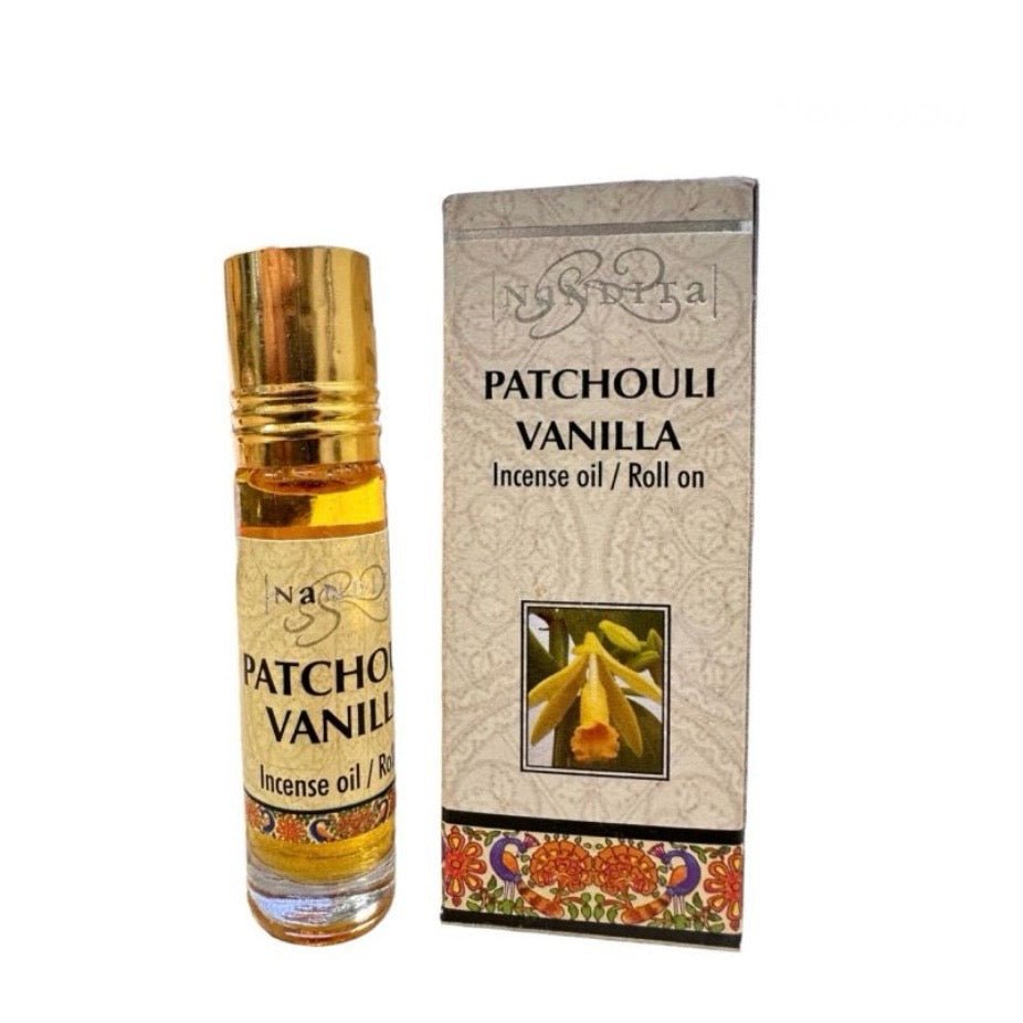 Nandita Patchouli Vanilla Profumo incenso in Olio roll-on - Fragranza Patchouli e Vaniglia - Clorophilla Shop