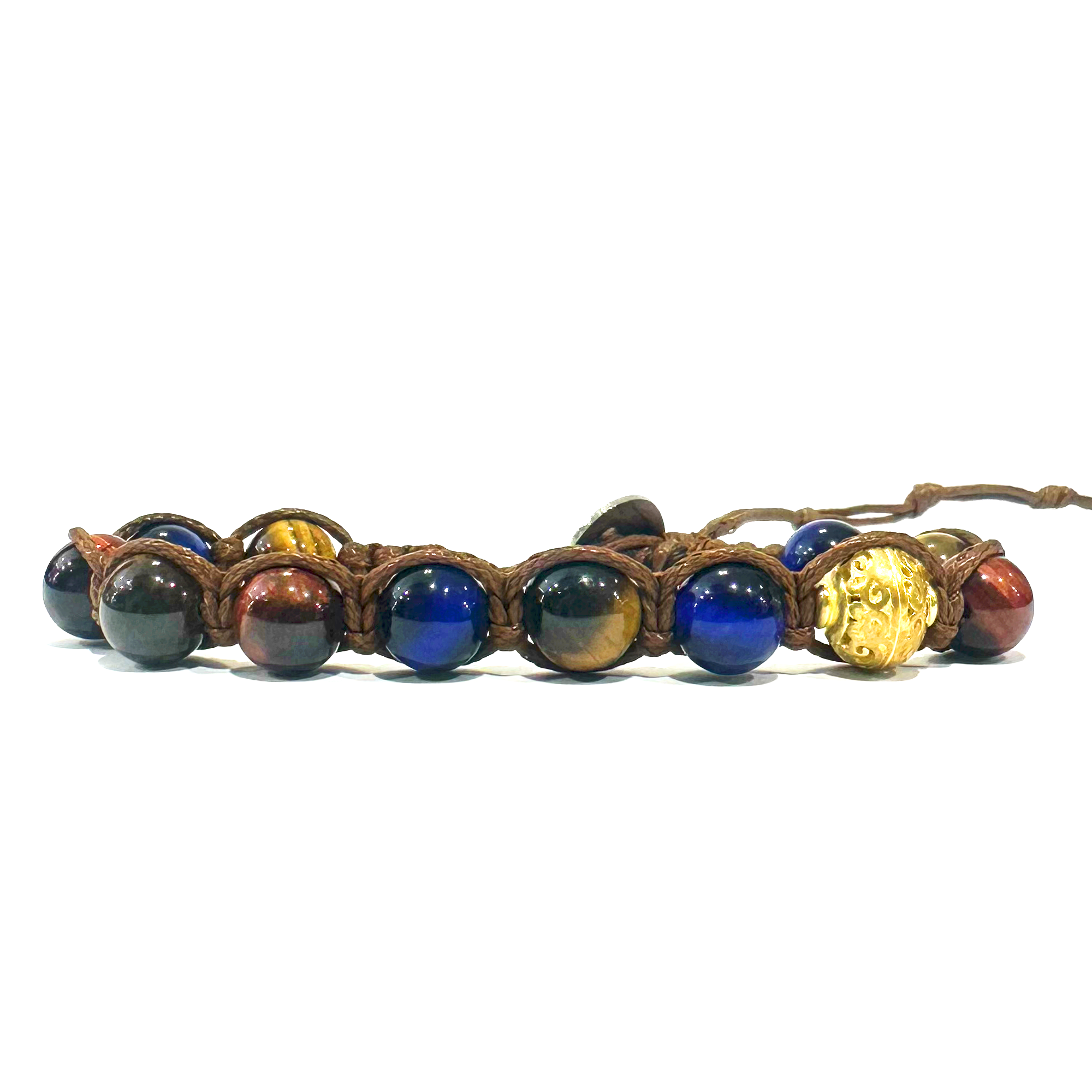 SAMSARA BRACCIALE TIBETANO IN OCCHIO DI TIGRE MULTICOLOR - Energia, vitalità e forza