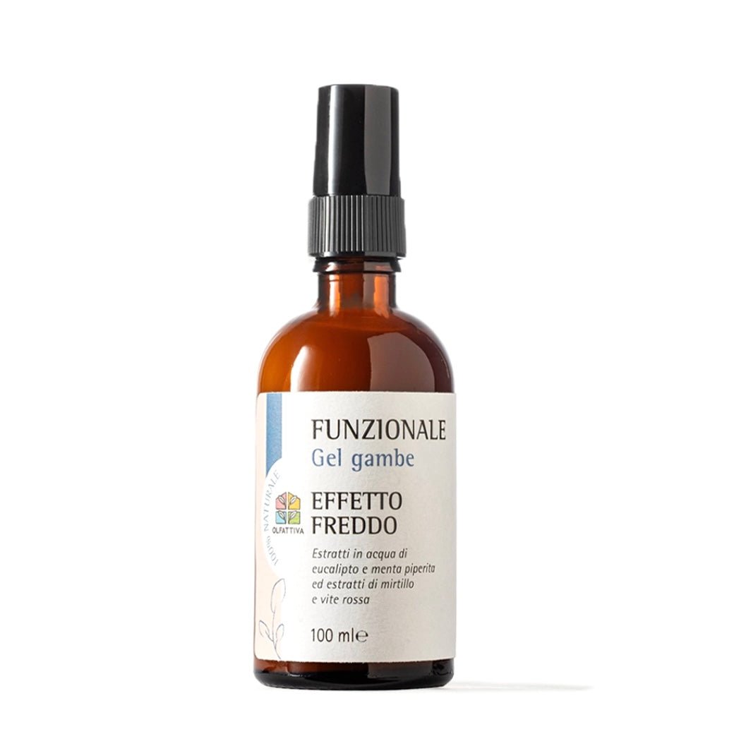 OLFATTIVA GEL GAMBE EFFETTO FREDDO - Menta piperita, Eucalipto, Mirtillo e Vite rossa - Clorophilla Shop