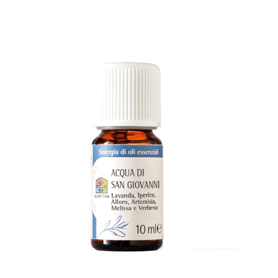 OLFATTIVA OLIO ESSENZIALE ACQUA DI SAN GIOVANNI - Lavanda, Iperico, Salvia, Alloro, Artemisia, Verbena e Melissa - Clorophilla Shop