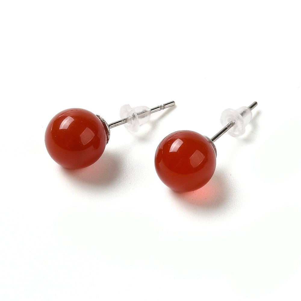 Orecchini in Corniola - Coraggio e creatività - Clorophilla Shop