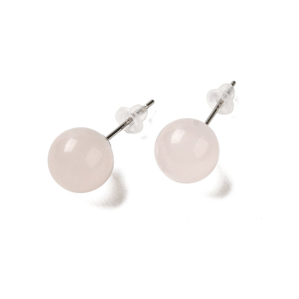 Orecchini in Quarzo rosa - Armonia e amore - Clorophilla Shop