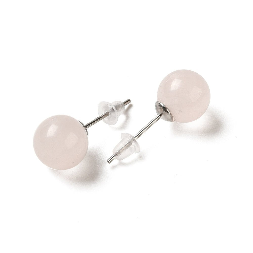 Orecchini in Quarzo rosa - Armonia e amore - Clorophilla Shop