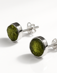 ORECCHINI IN MOLDAVITE in argento 925 - corredo e certificazione inclusi