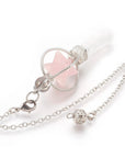 Pendolo Divinatorio Stella Merkaba in Quarzo Rosa - Clorophilla Shop